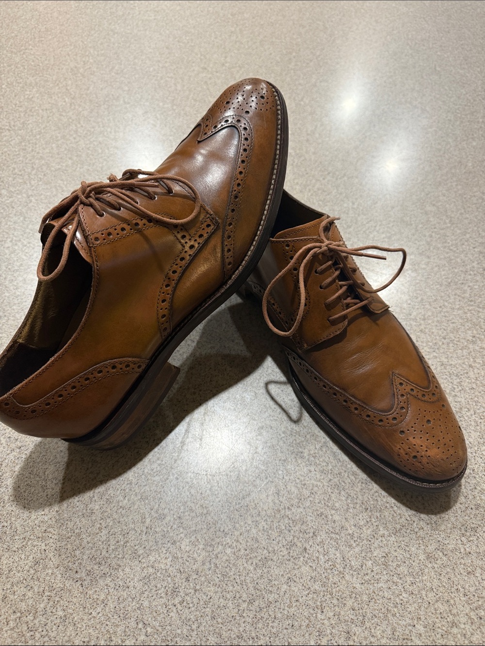 Cole Haan Grand.OS C12845 Men’s 11M Brown Leather Wingtip Oxford Dress Shoes
